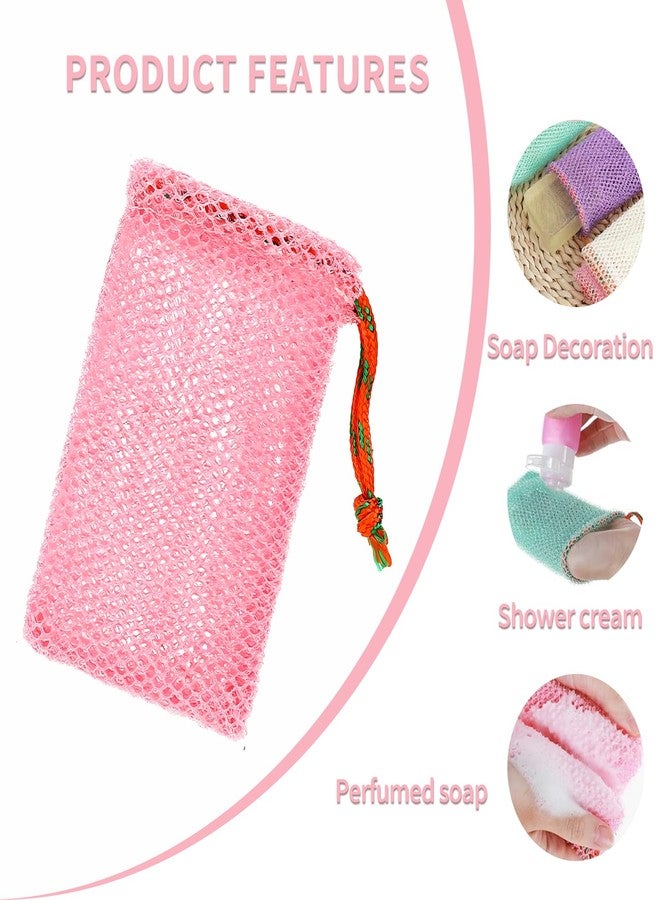 QIYUDA 6 Pack Bar Soap Bag, Exfoliating Net Mesh Soap Savers Pouch Drawstring Holder Bags for Shower - Image 3